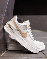 Мужские кроссовки Nike Air Force 1 Shadow White Beige