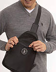 Поясна сумка-слінг U.S. Polo Assn 1159801027 (Чорний, One size), фото 4
