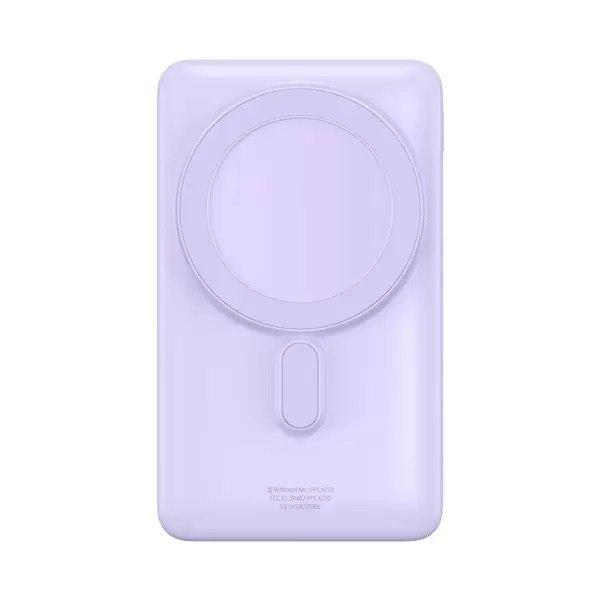 УМБ Павербанк Baseus 10000mAh 20W з Бездротовою Зарядкою Qi 15W Magnetic Bracket 3in1 3A QC3.0+PD3.0 Фіолетово/Чорний