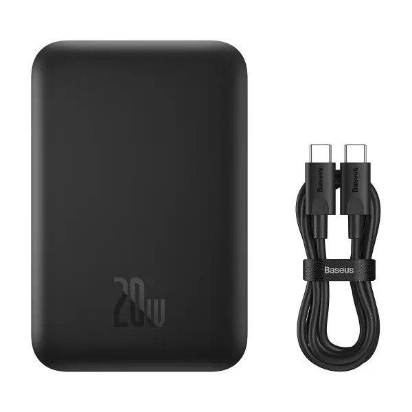 УМБ Павербанк Baseus 10000mAh 20W з Бездротовою Зарядкою Qi 15W Magnetic Mini Wireless (PPCX030001) Чорний
