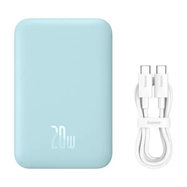УМБ Павербанк з MagSafe 10000mAh 20W Baseus Magnetic Mini з бездротовою зарядкою Голубий