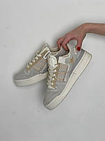 Мужские кроссвоки Adidas Forum 84 Low Grey Beige Off-White