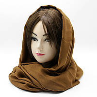 Качественный женский шарф, Коричневый шарф на голову, Млодёжный шарф на зиму