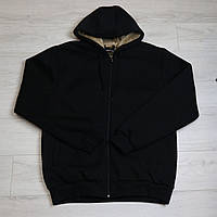 Мужской батник куртка чёрная на замку с капешоном меховая подкладка размер М Masimar код-(KLS 001) L