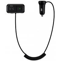 AUX/FM-трансмиттер Baseus Wireless MP3 Car Charger T Typed S-16 2USB 3.1A Зарядка в авто Bluetooth ресивер (CCTM-E01) Black