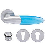 Ручка Mandelli 501 Bip мат.хром / аквамарин прозор R кл, фото 2