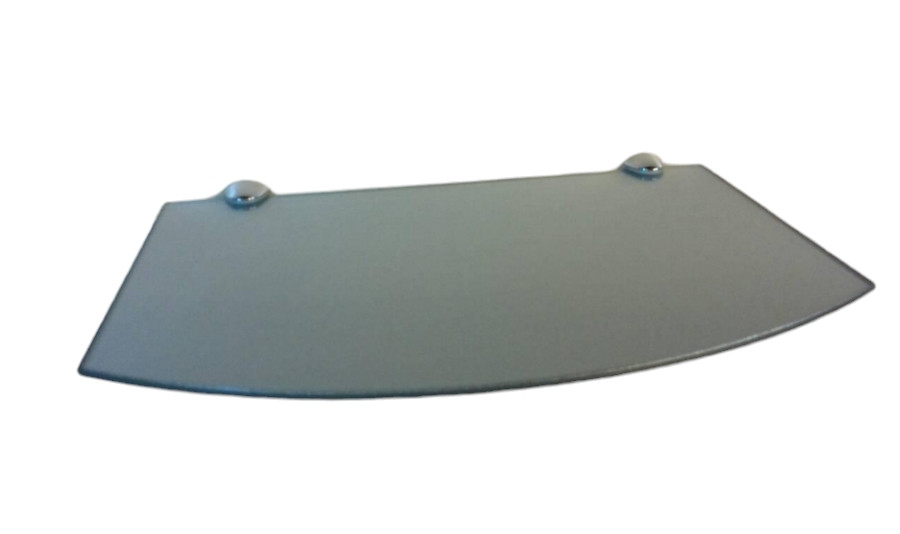 Полиця скляна під тюнер срібляста 5 мм 35 х 22 см у комплекті з кріпленнями