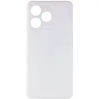 Кольоровий силіконовий чохол із захистом камери на Realme C53 (Білий / White)
