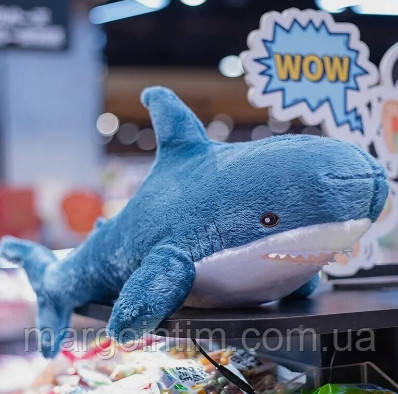 Іграшка 3D Акула плюшева іграшка (подушка) 28 см Сувенір подарунок, фото 1