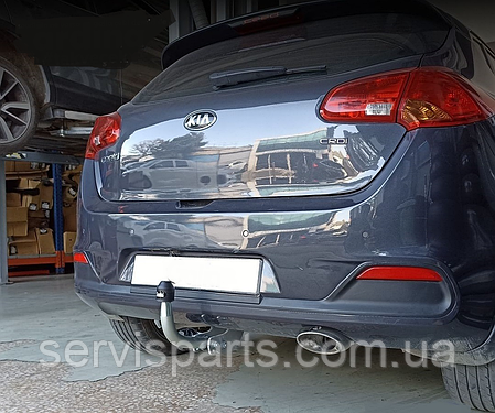 Фаркоп Kia Ceed JD хетчбек 2012-2018 (Кіа Сід) оцинкований, без підрізання бампера, фото 1