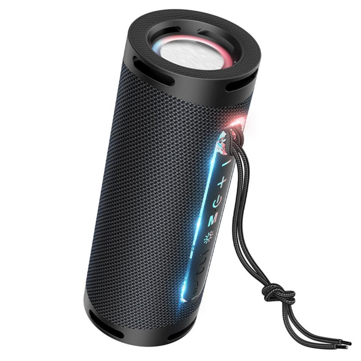 Портативна Bluetooth колонка з LED-підсвічуванням HOCO HC9 Dazzling Pulse Sports BT Speaker Бездротова колонка Black, фото 1