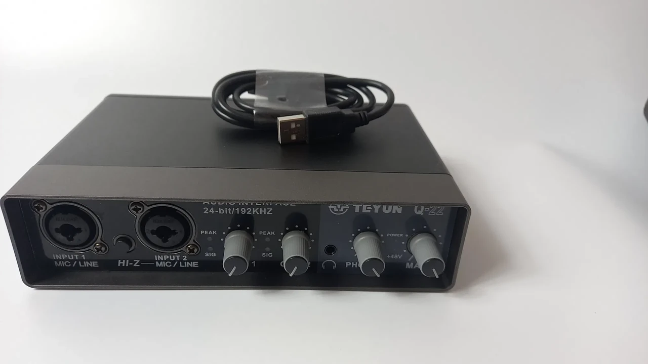 Звукова карта TEYUN Q22 usb, аудіоінтерфейс мікшер