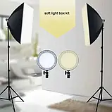 2 LED-софтбокси з регулюванням яскравості. Постійне студійне світло, фото 4
