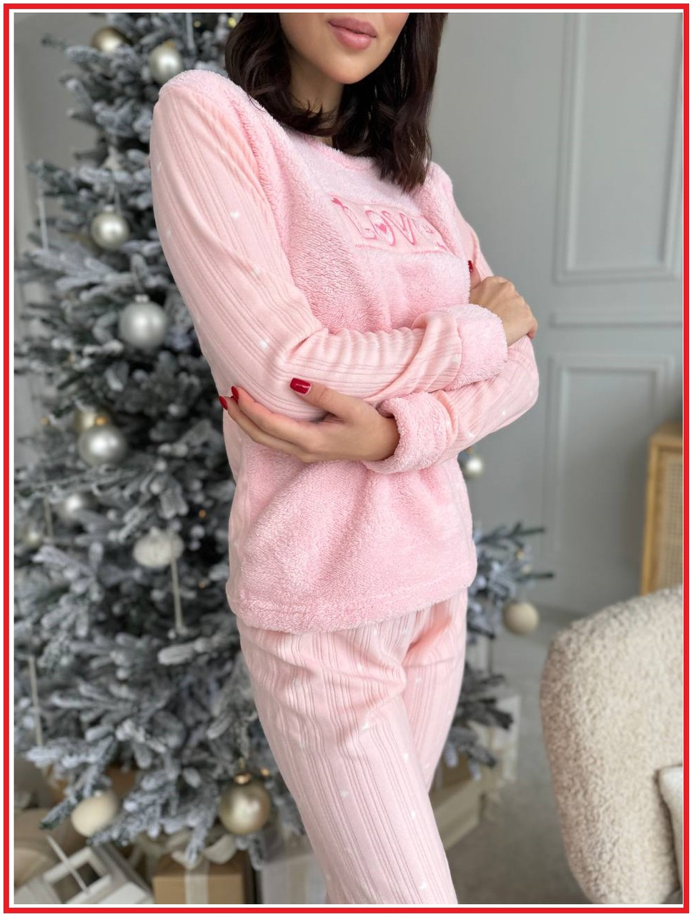 Махровая женская пижама турция,Нежная мягкая пижама,Розовая пижама для девушек,Теплые домашние костюмы женские - фото 1 - id-p2154076735