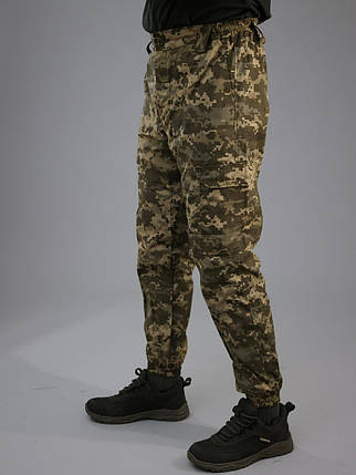 Штани піксель на манжетах,Чоловічі літні камуфляжні штани карго на гумці, фото 2