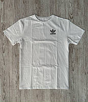 Летняя мужская спортивная белая хлопковая футболка Adidas, базовая футболка адидас, цвета в ассортименте