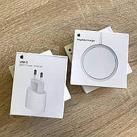 Комплект для зарядки iPhone беспроводное зарядное устройство MagSafe Charger и сетевой зарядный блок USB-C 20W