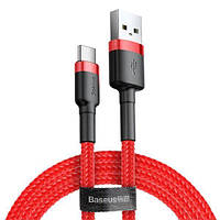 Кабель для быстрой зарядки Baseus Cafule Cable USB to Type-C 3A 0.5м Quick Charge 3.0 (CATKLF-A09) Red