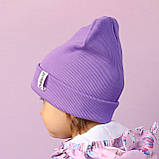 Дитяча демісезонна шапка кашкорсе Бузкова, розмір 44-48, фото 5