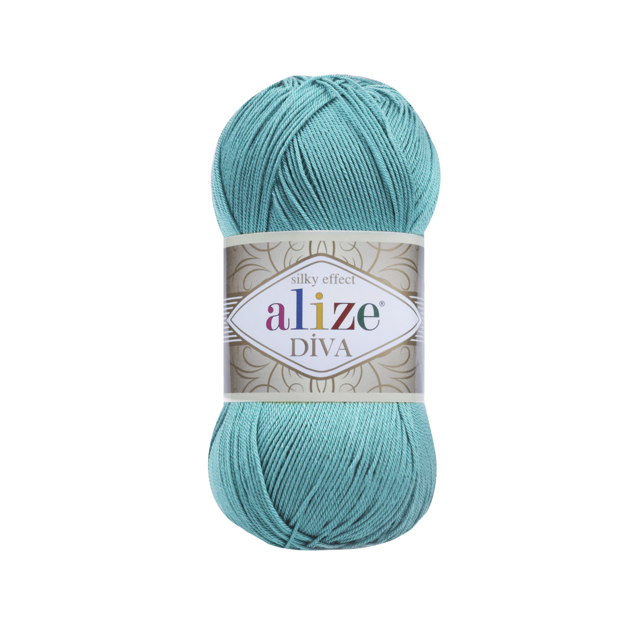 Пряжа акрилова Alize Diva, Ментол No 376, 100 г, 350 м, Алізе Діва, нитки для в'язання
