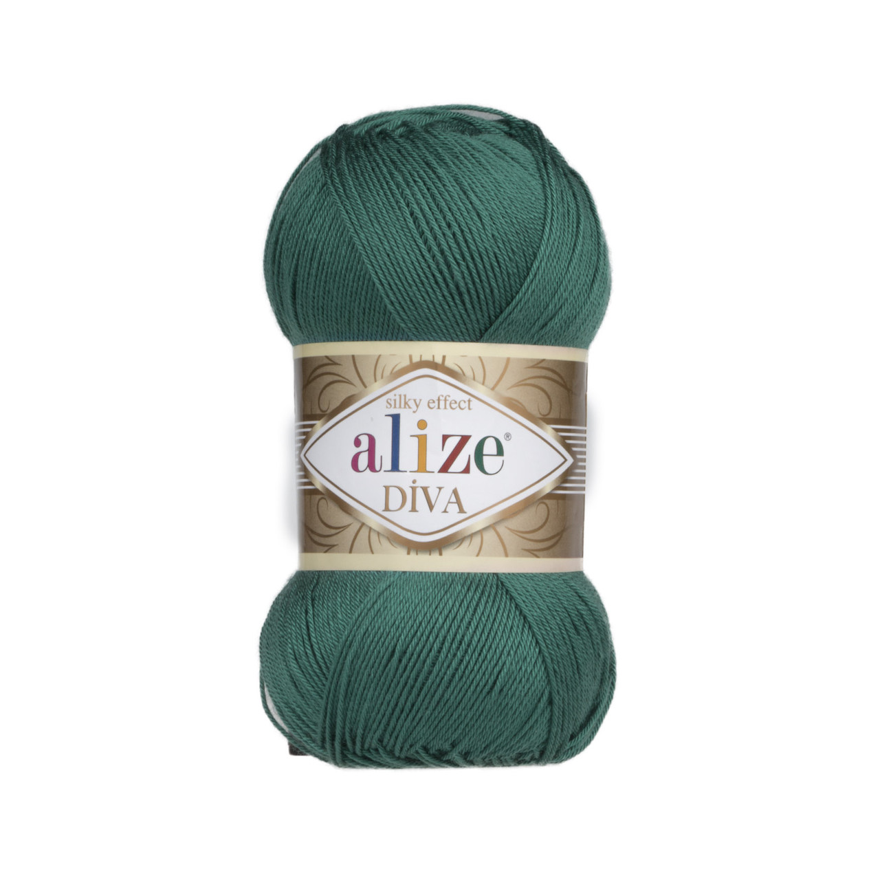 Пряжа акрилова Alize Diva, Смараг No 453, 100 г, 350 м, Алізе Дева, нитки для в'язання
