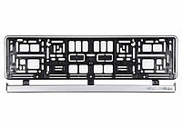 Рамка під номерний знак авто VOREL : срібна, 529 х 132 х 11 мм (пластикова) [50] Zruchno и Экономно