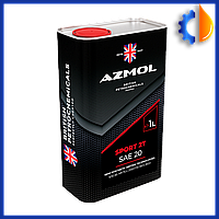 Універсальна моторна олива Azmol Sport 2T SAE 20 для човнів і мотоциклів 1 л, 2 тактна олива для бензопил