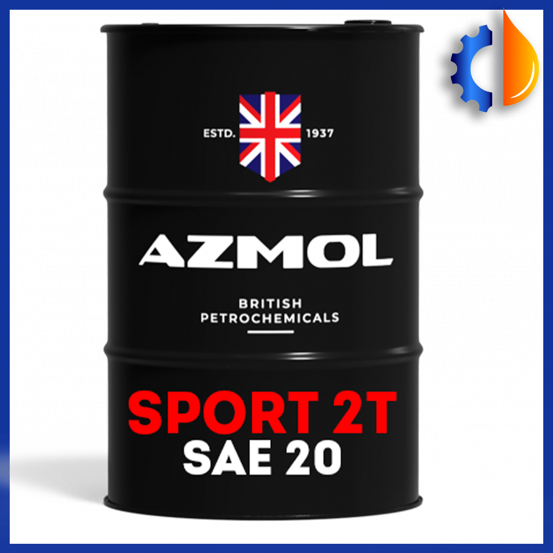Універсальна моторна олива Azmol Sport 2T SAE 20 для човнів і мотоциклів 208 л, 2 тактна олива для бензопил