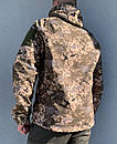 Куртка  на флісі Soft Shell  піксель водовідштовхуюча, фото 4