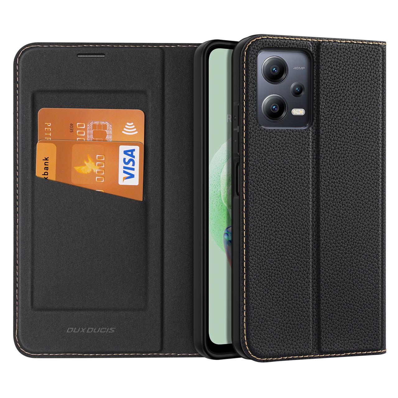 Чохол книжка Dux Ducis Skin X2 з кишенею для візиток для Xiaomi Redmi Note 12 5G / Poco X5 5G Black