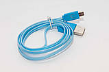 Світиться кабель USB-MicroUSB для смартфонів ЖОВТИЙ УЦІНКА SKU0000279, фото 6