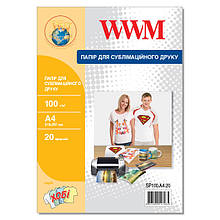 Сублімаційний папір WWM, 100г/м кв, А4, 20л (SP100.A4.20)