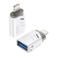 Адаптер XO NB256A USB-A female to Lightning adapter White