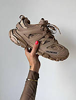 Женские кроссовки Balenciaga Track Full Beige (бежевые) модные демисезонные кроссовки 9547 Баленсиага
