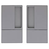 Ручка AGB Art. B300000101 Wave для розсувних дверей брашірованний матовий нікель, фото 2