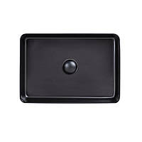 Раковина-чаша Qtap Tern 500х350х145 Matt black с донным клапаном QT1711A055MB Zruchno и Экономно