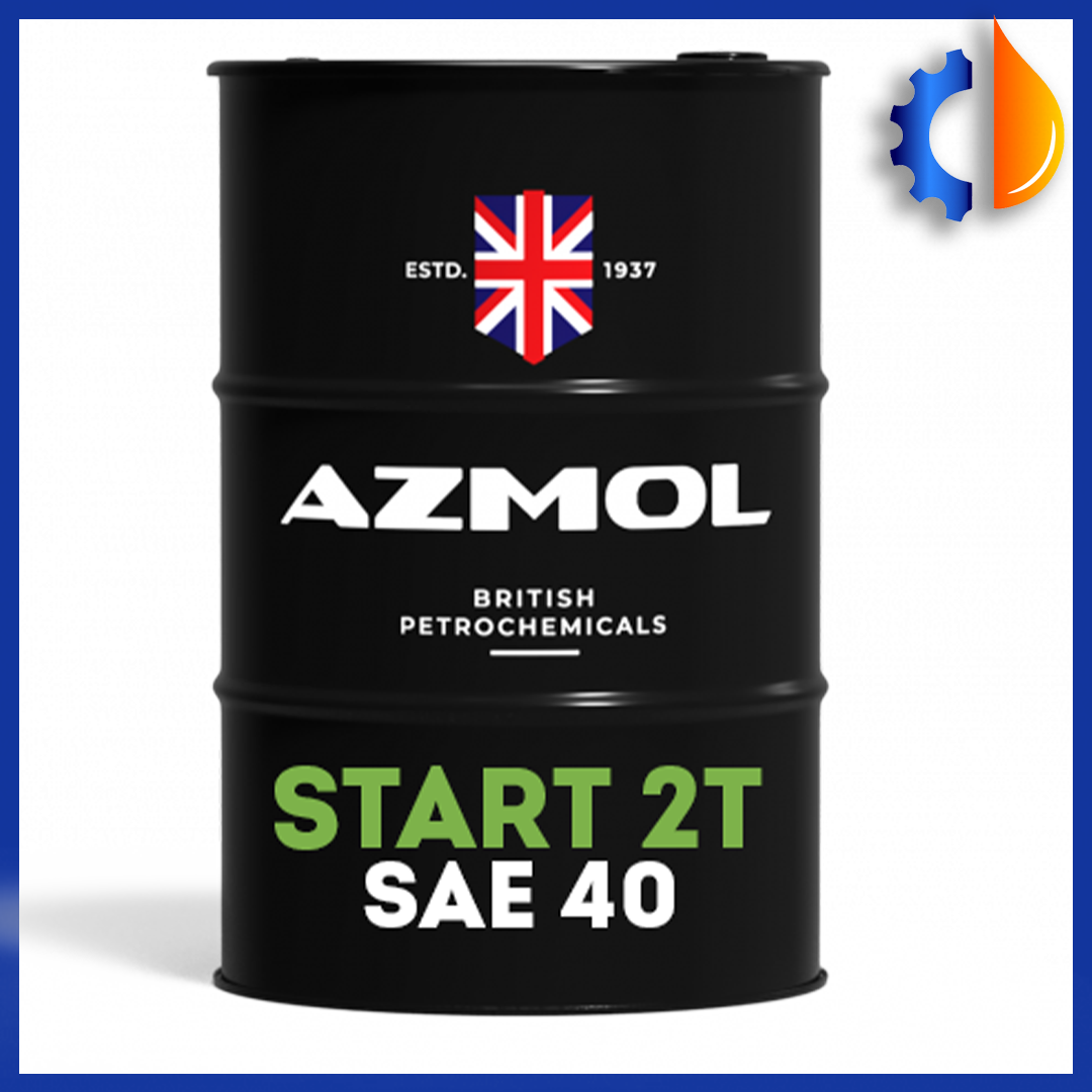 Мінеральна двотактна моторна олива Azmol Start 2T SAE 40 208 л, олива для човнових моторів і бензопилки