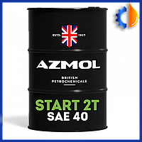 Минеральное двухтактное моторное масло Azmol Start 2T SAE 40 208л, масло для лодочных моторов и бензопилы