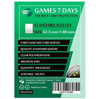 Протектор для карт Games7Days 63,5 х 88 мм, Card Game, 100 шт (STANDART) (GSD-016388) ik