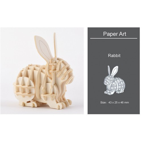 3D Модель для Складання Paper Art "Кролик"