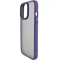 TPU+PC з металевими кнопками на Apple iPhone 15 Pro Max (6.7") (Темно-фіолетовий)