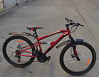 ✅ Двопідвісний Гірський швидкісний велосипед Viper Jump 24" D, сталева Рама 15, Червоний, Болотніки відсутні
