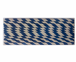 Паперові трубочки Сині косі смужки 25шт/уп