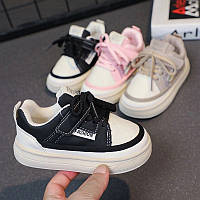 Стильні дитячі кросівки для малюків, чорно-білі кеди для дівчаток і хлопчиків на весну/осінь