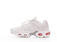 Женские демисезонные кроссовки Nike Air Max Plus TN (белые) низкие стильные кроссовки 14615 Найк