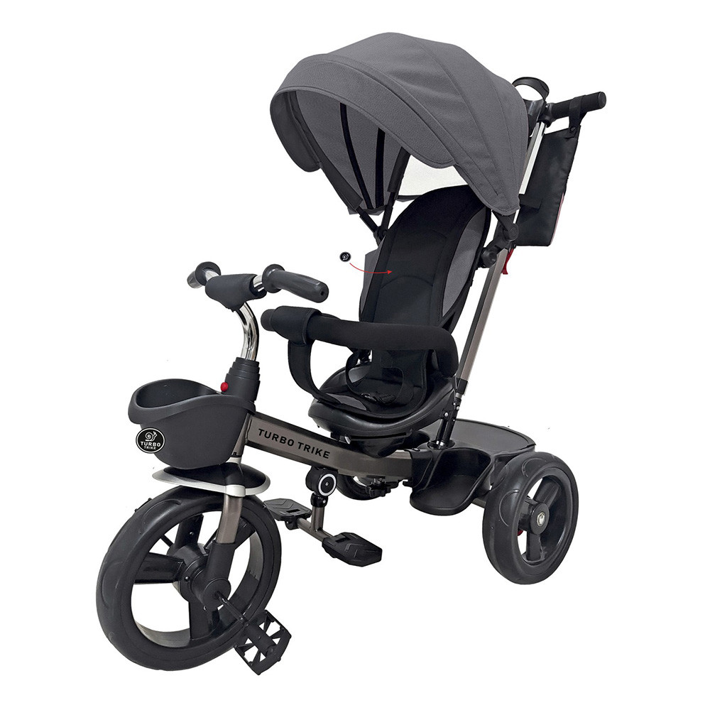 Дитячий триколісний велосипед Turbo Trike MT 1001-4 колеса EVA з поворотним сидінням і батьківською ручкою, фото 1