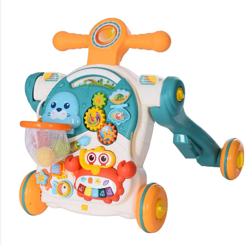 Дитячі ходунки - каталка 4 в 1, толокар, самокат, розвиваючий столик бізіборд від 12 міс. HE0826-27, фото 1