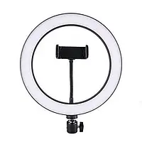 Кільцева світлодіодна LED лампа Flat Ring 10" + tripod 2.1m (Black)