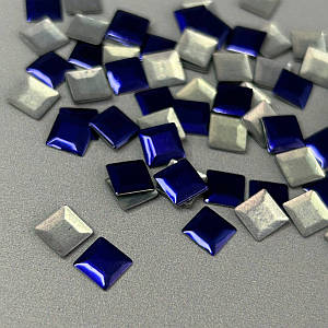 10г - Металострази термоклейові, квадрат 7 мм - синій індиго