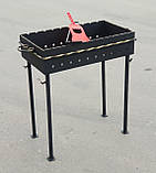 Мангал розбірний (знімні ніжки) на 10 шампурів, сталь 4 мм, фото 6